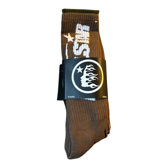 Hellstar Logo Socks (3 Pack) Earth Tone - Picture 1 of 4
